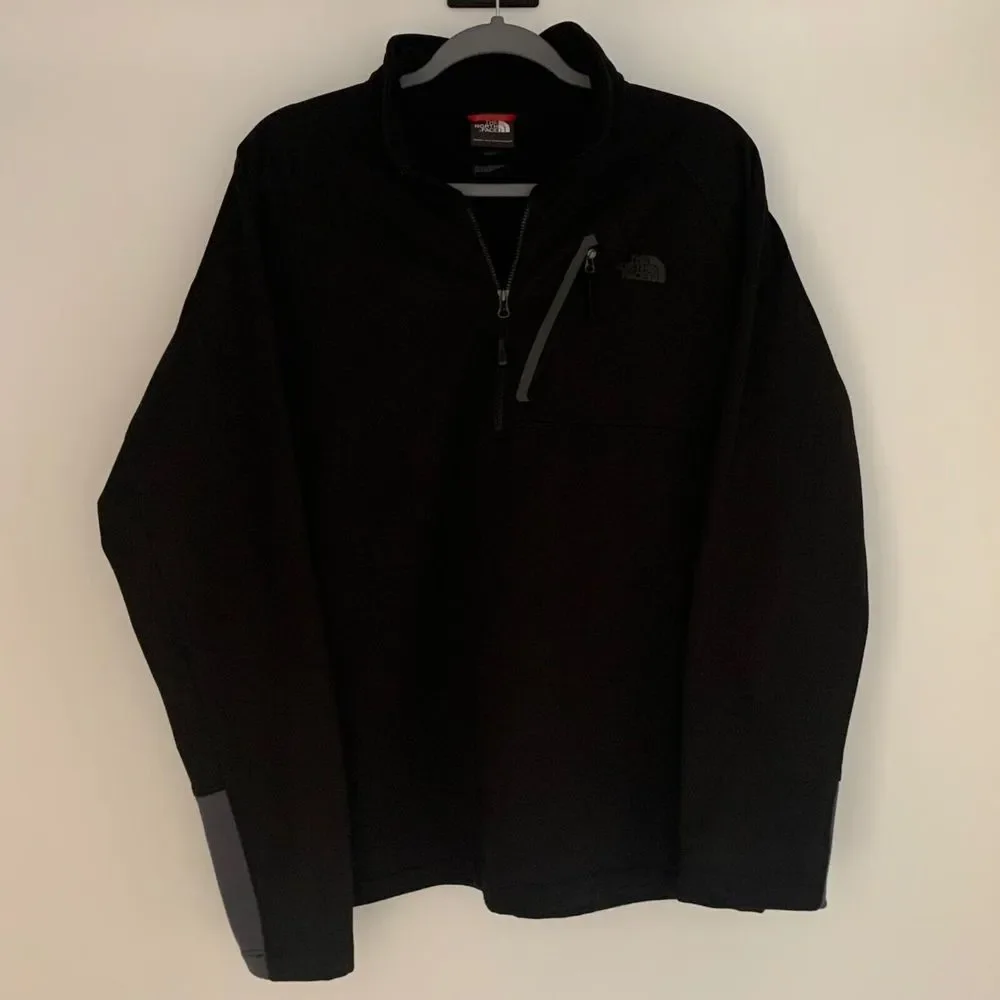 The North Face‎ Men's Pullover Sweatshirt 1/4 Zip Black Size Large